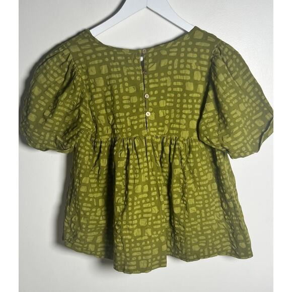 Anthropologie X Porridge Womens Size Small Green Textured Swing Top Tassel Tie - Picture 5 of 12